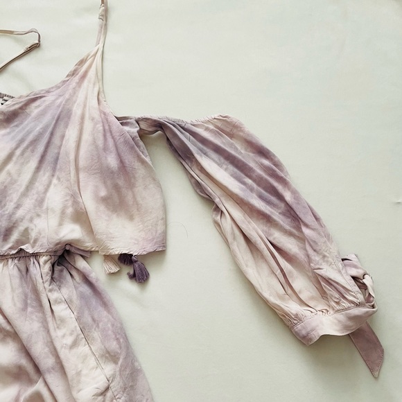 American Eagle Tie Dye Cold Shoulder Romper - Picture 4 of 8